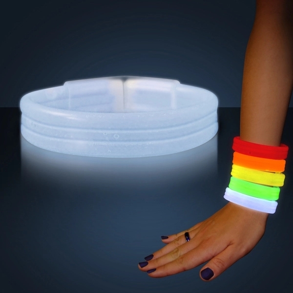 Blank or Imprinted. Custom thick glow bracelet bangles.... from ASI 34194 ALightPromos / Alight Promotional Products