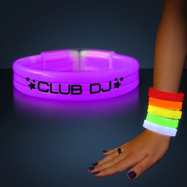 Blank or Imprinted. Custom thick glow bracelet bangles.... from ASI 34194 ALightPromos / Alight Promotional Products