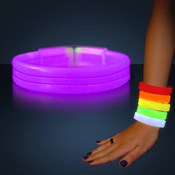 Blank or Imprinted. Custom thick glow bracelet bangles.... from ASI 34194 ALightPromos / Alight Promotional Products