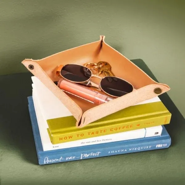 Valet Tray - Debossed Leather  (Interior: 5.75" x 5.75" /... from ASI 74710 Numo