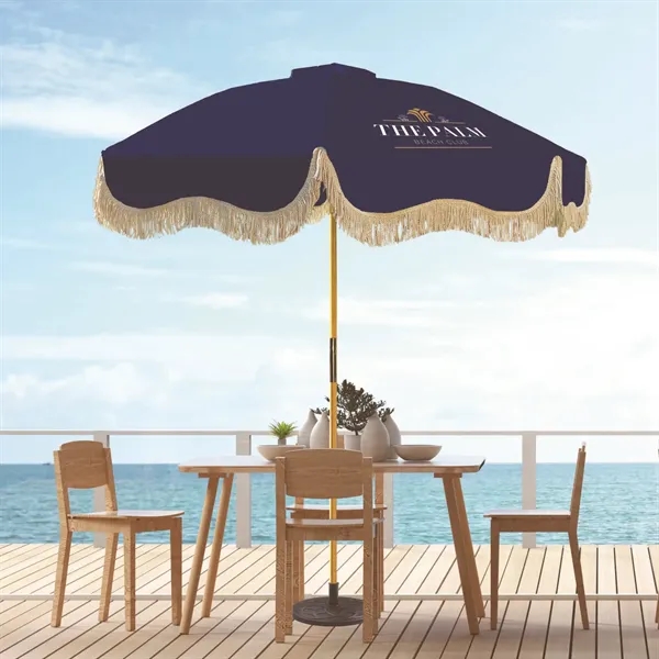 Bring charm to any outdoor event with this fringed market umbrella.... from ASI 87188 Showdown Displays