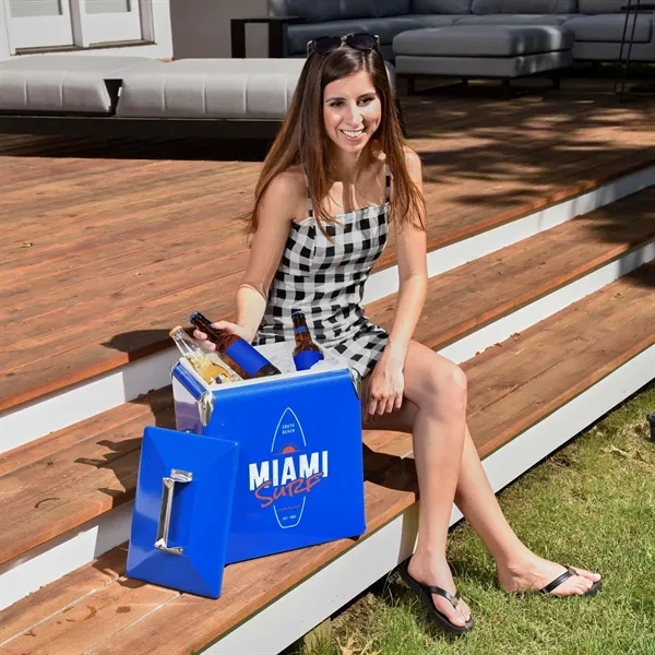 Old school cool meets modern tech-this nostalgic cooler blends timeless charm... from ASI 87188 Showdown Displays