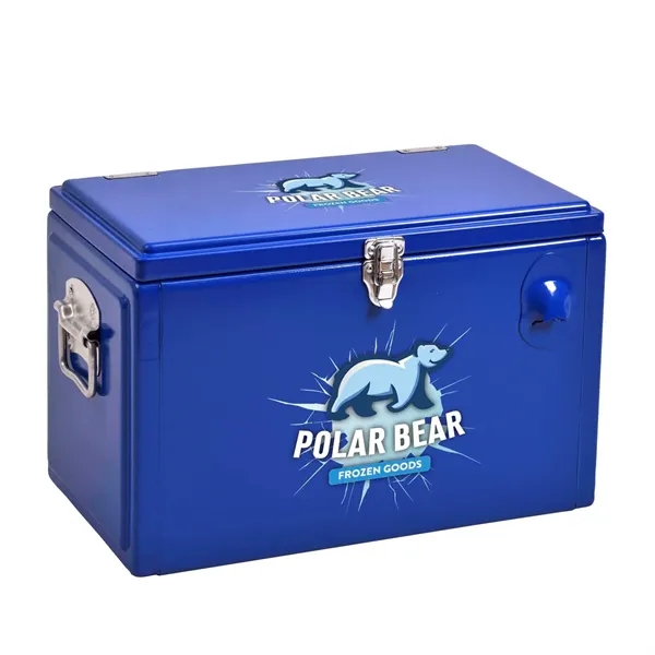 Sleek, high-gloss cooler blends vintage toolbox charm with modern performance and... from ASI 87188 Showdown Displays