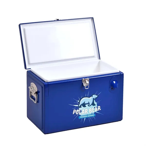 Sleek, high-gloss cooler blends vintage toolbox charm with modern performance and... from ASI 87188 Showdown Displays