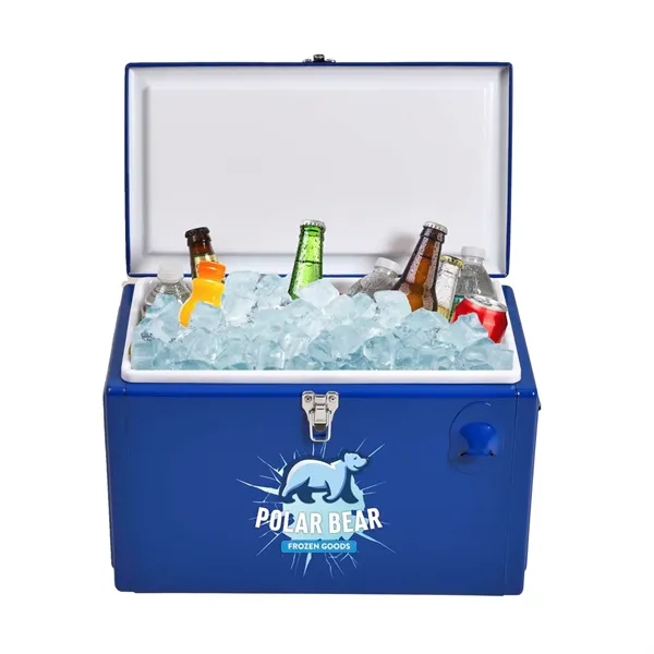 Sleek, high-gloss cooler blends vintage toolbox charm with modern performance and... from ASI 87188 Showdown Displays