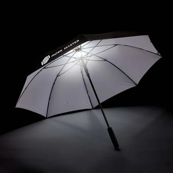 This umbrella seamlessly blends functionality, durability, and high-tech lighting for an... from ASI 87188 Showdown Displays