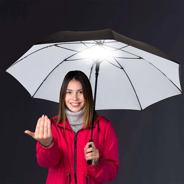 This umbrella seamlessly blends functionality, durability, and high-tech lighting for an... from ASI 87188 Showdown Displays