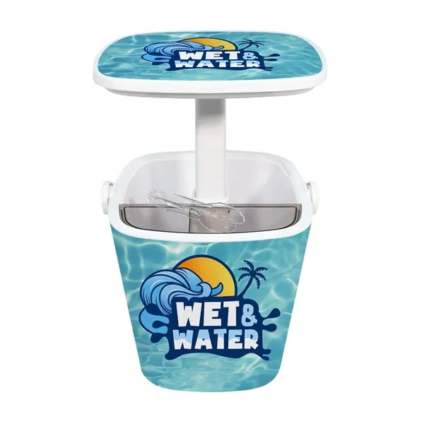 Bring the party wherever you go-combining a cooler and pop-up table... from ASI 87188 Showdown Displays