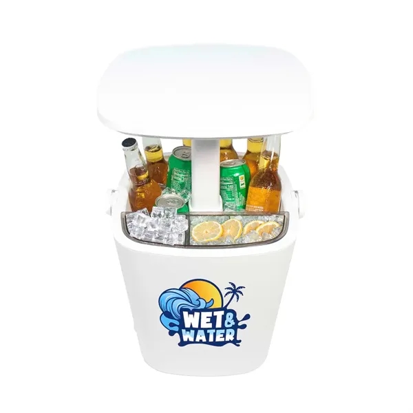 Bring the party wherever you go-combining a cooler and pop-up table... from ASI 87188 Showdown Displays