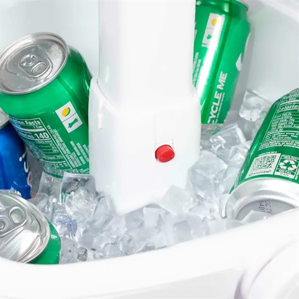 Bring the party wherever you go-combining a cooler and pop-up table... from ASI 87188 Showdown Displays