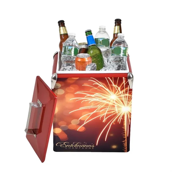 Old school cool meets modern tech-this nostalgic cooler blends timeless charm... from ASI 87188 Showdown Displays