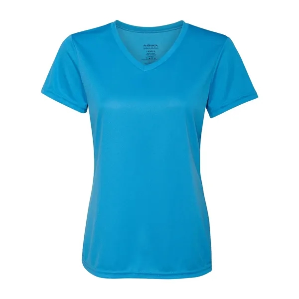 Women's v-neck wicking t-shirt. Blank.... from ASI 84358 S&S Activewear