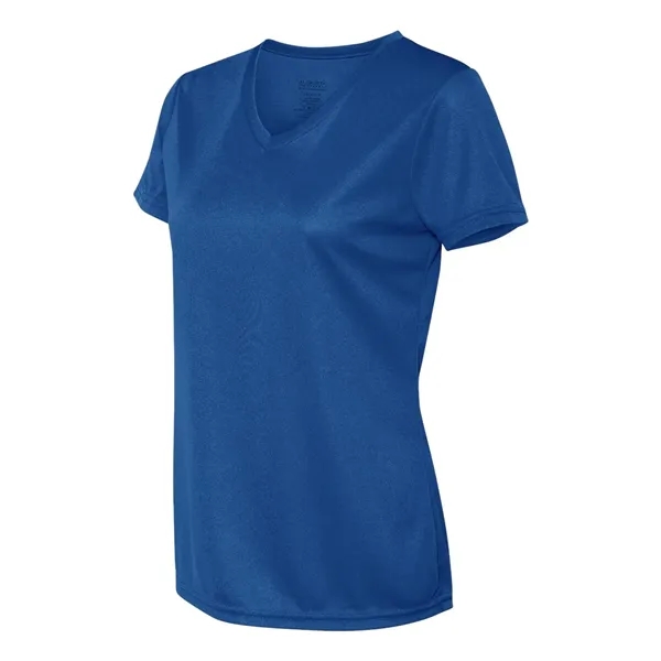 Women's v-neck wicking t-shirt. Blank.... from ASI 84358 S&S Activewear