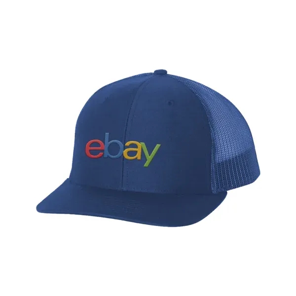 Unstructured, low-profile, six-panel trucker hat with adjustable plastic snapback and pre-curved... from ASI 88060 Snugz/USA Inc / Sweda®