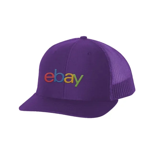 Unstructured, low-profile, six-panel trucker hat with adjustable plastic snapback and pre-curved... from ASI 88060 Snugz/USA Inc / Sweda®