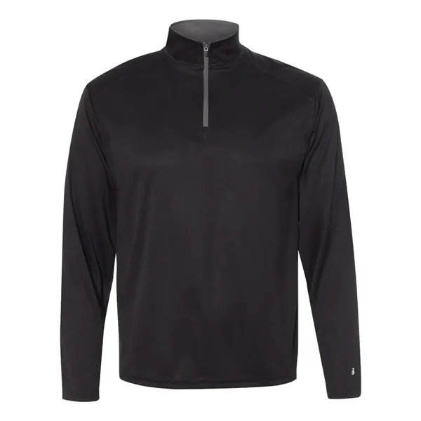 Quarter zip pullover with contrasting inner collar... from ASI 84358 S&S Activewear