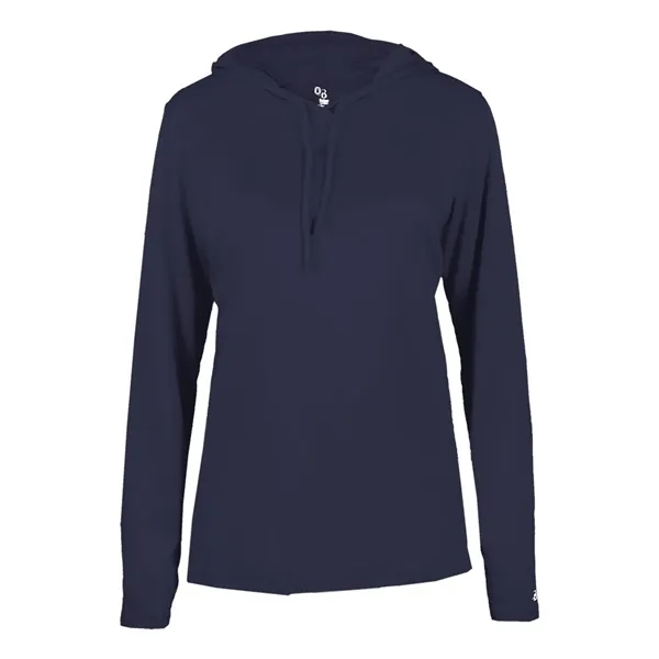 Long sleeve ladies hooded t-shirt... from ASI 84358 S&S Activewear