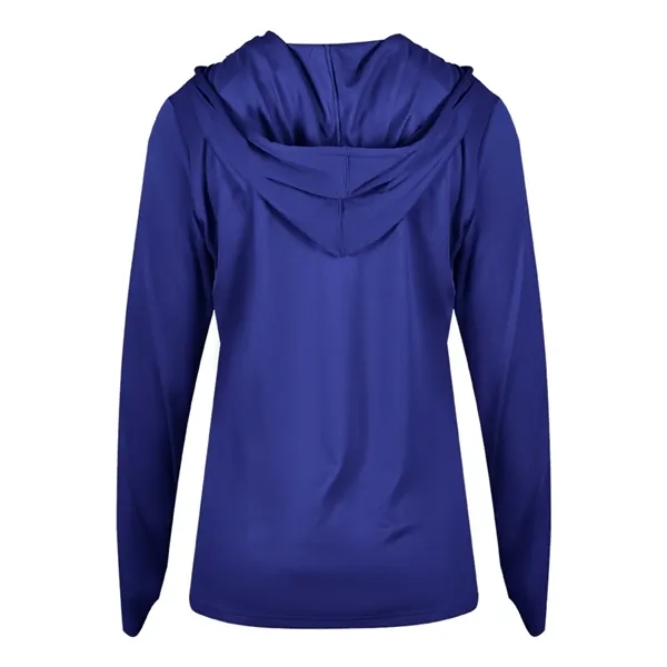 Long sleeve ladies hooded t-shirt... from ASI 84358 S&S Activewear