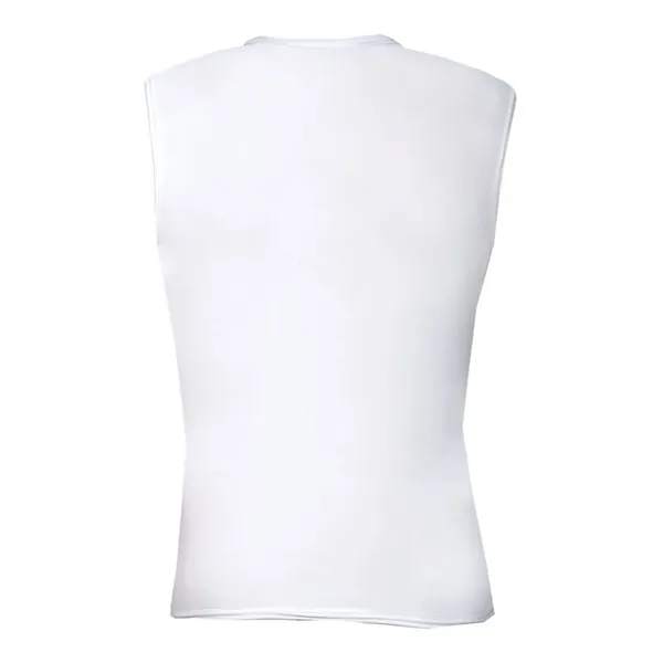 Sleeveless compression tee with stretch body fit, self-fabric collar, and double-needle... from ASI 84358 S&S Activewear