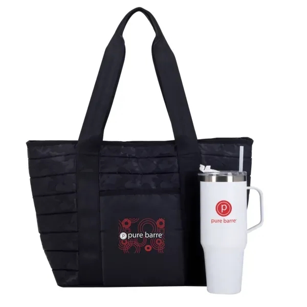 Gift set with a 40 oz. stainless steel travel  mug,... from ASI 88060 Snugz/USA Inc