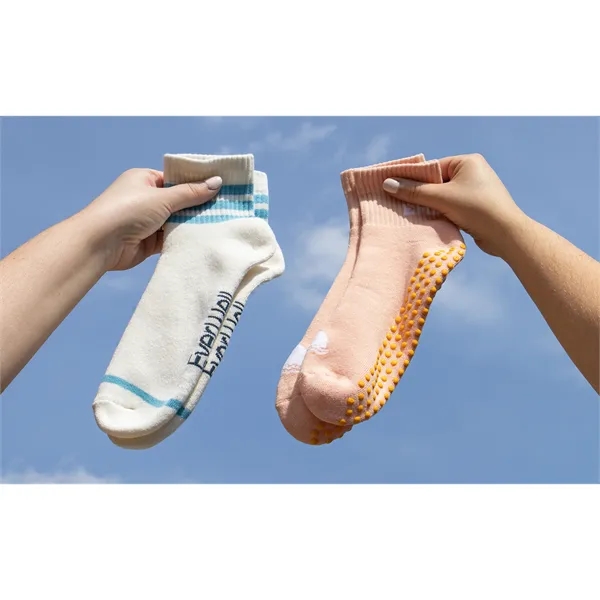 One Pair of One-Size-Fits-All Socks with Woven-In, Jacquard Design Up to... from ASI 45657 Pop! Promos