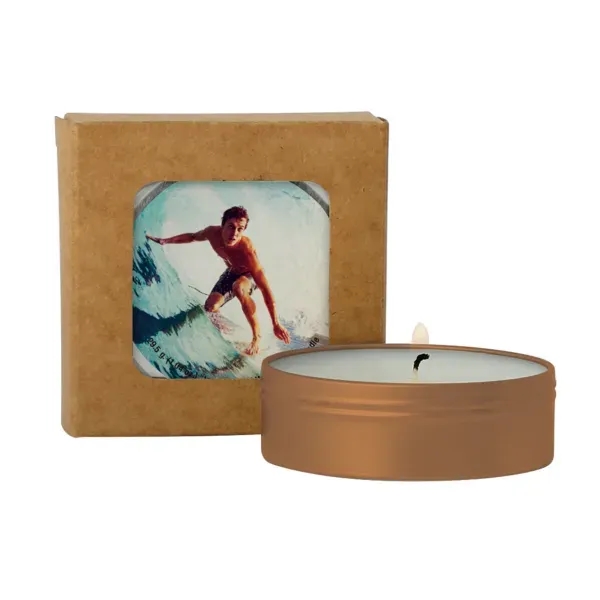 Kraft window box holding a 2 oz. scented candle in a... from ASI 88060 Snugz/USA Inc / SnugZ USA®
