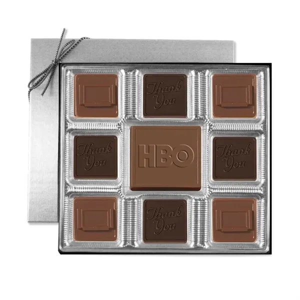 Custom 6 oz chocolate squares gift box.... from ASI 44900 NC Custom (CI/Lanco) / Lanco