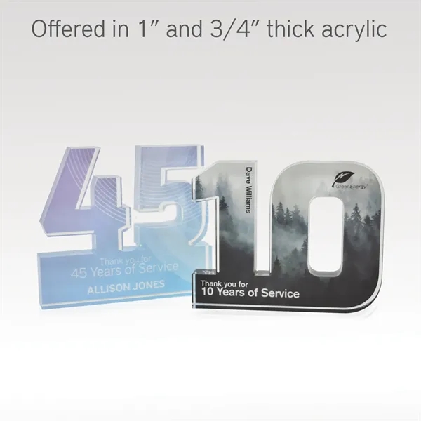 Recognize years of service and more with our acrylic numerals.... from ASI 93986 Visions/Awardcraft / Visions Awards