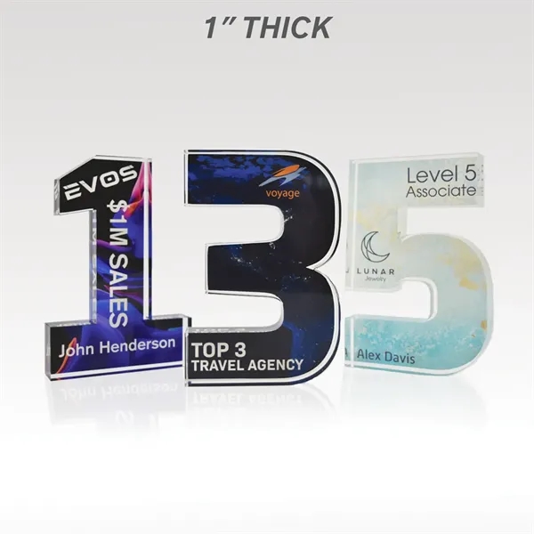 Recognize years of service and more with our acrylic numerals.... from ASI 93986 Visions/Awardcraft / Visions Awards