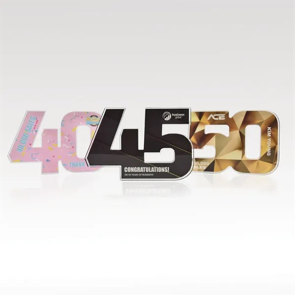 Recognize years of service and more with our acrylic numerals.... from ASI 93986 Visions/Awardcraft / Visions Awards