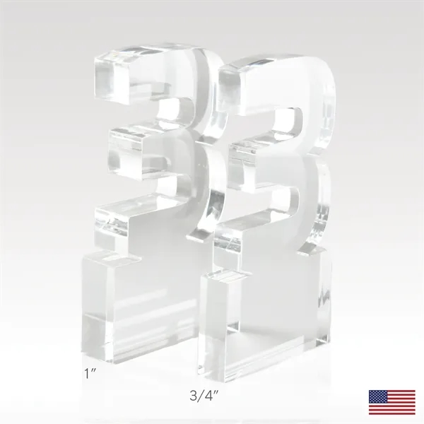 Celebrate years of service with USA-made acrylic numerals in 1" or... from ASI 93986 Visions/Awardcraft