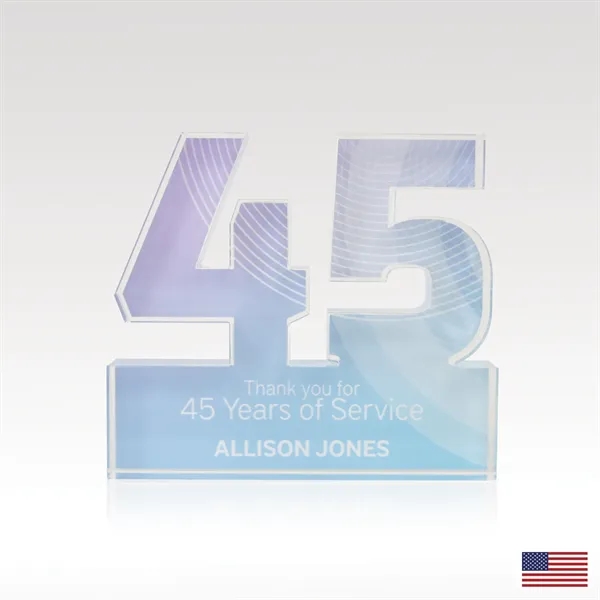 Celebrate years of service with USA-made acrylic numerals in 1" or... from ASI 93986 Visions/Awardcraft