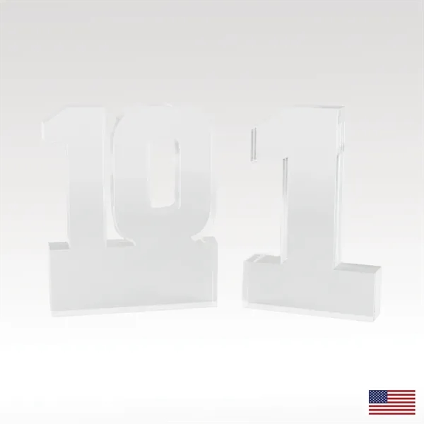 Celebrate years of service with USA-made acrylic numerals in 1" or... from ASI 93986 Visions/Awardcraft