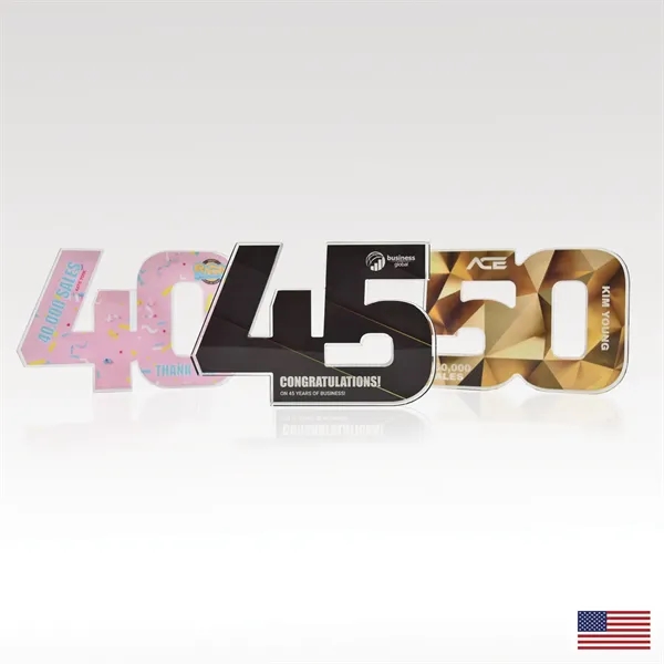 Celebrate years of service with USA-made acrylic numerals in 1" or... from ASI 93986 Visions/Awardcraft