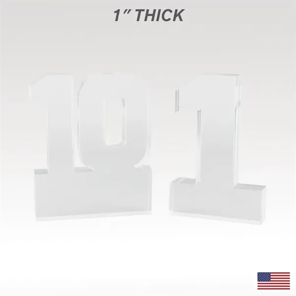 Celebrate years of service with USA-made acrylic numerals in 1" or... from ASI 93986 Visions/Awardcraft