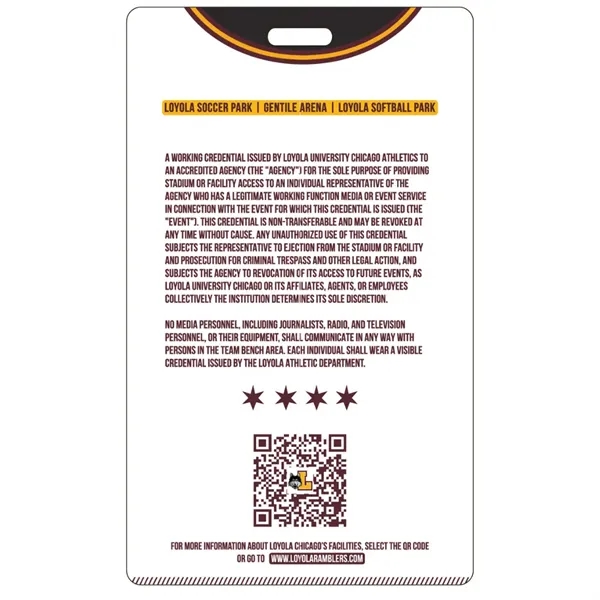 Large event tag made of white plastic and measuring 3" x... from ASI 42393 Budgetcard Inc