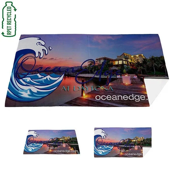 30" x 60" Full Color RPet Waffle Weave Sand Free Beach/Yoga... from ASI 62660 Innovation Line