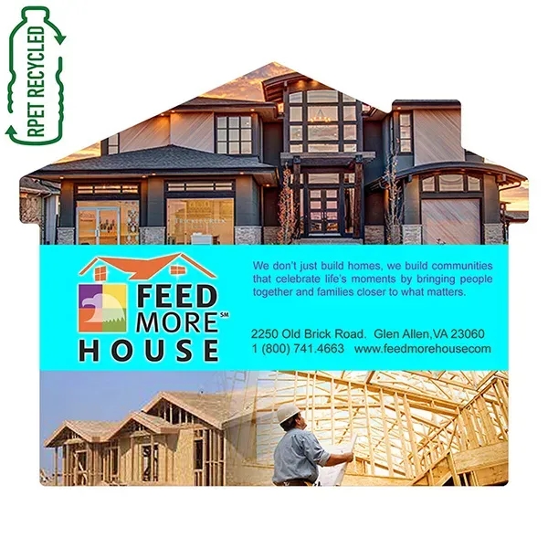 6" x 5" house-shaped 170GSM polyester microfiber cleaning cloth.... from ASI 62660 Innovation Line