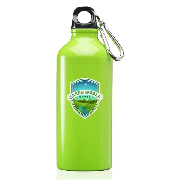 20 oz. aluminum sport water bottle with twist cap and carabiner.... from ASI 39552 BEL Promo