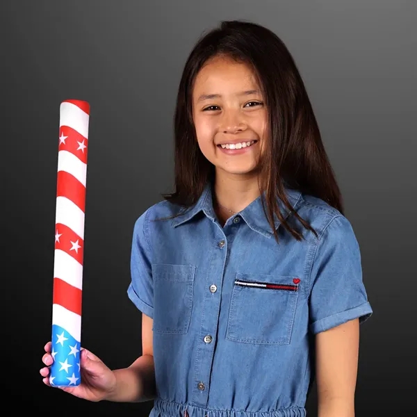 Stock 16" foam USA LED cheer sticks. Blank.... from ASI 34194 ALightPromos / Alight Promotional Products