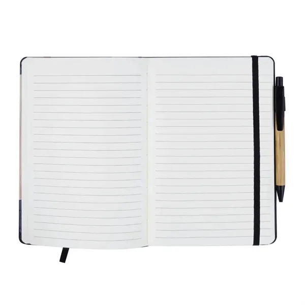 bamboo eco-friendly jotter notebook with pen... from ASI 57655 STOPNGO Line