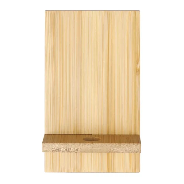 two piece bamboo phone holder with cord port... from ASI 57655 STOPNGO Line