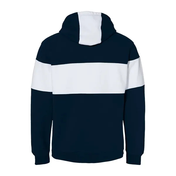 J. America Varsity Fleece Colorblocked Hooded Sweatshirt... from ASI 84358 S&S Activewear