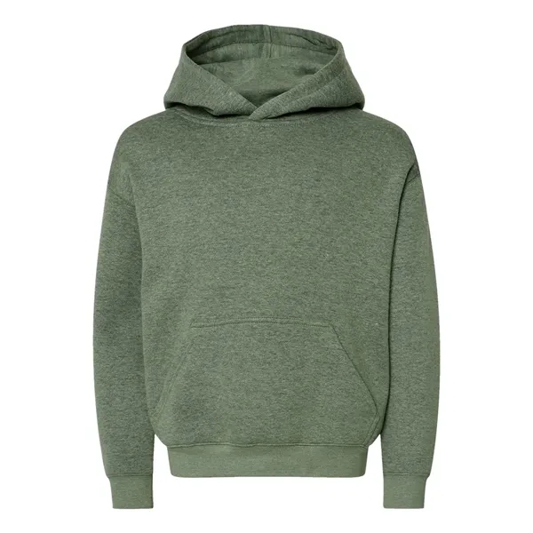 Youth pullover hooded sweatshirt made of 60/40 cotton/polyester fleece with coverstitched... from ASI 84358 S&S Activewear