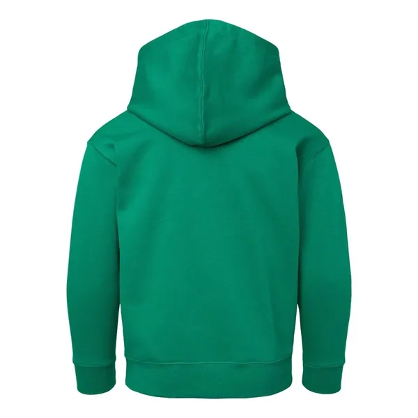 Youth pullover hooded sweatshirt made of 60/40 cotton/polyester fleece with coverstitched... from ASI 84358 S&S Activewear