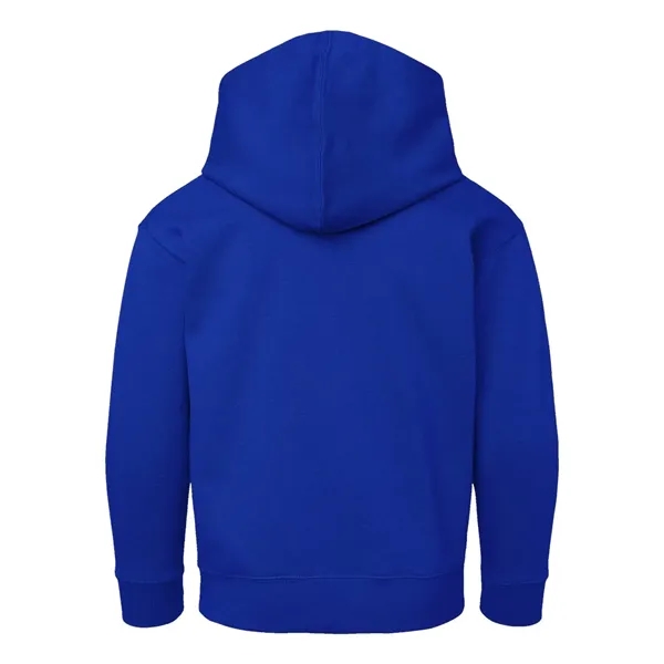 Youth pullover hooded sweatshirt made of 60/40 cotton/polyester fleece with coverstitched... from ASI 84358 S&S Activewear