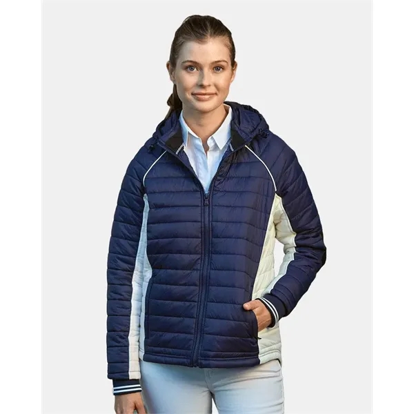 Nautica Women's Nautical Mile Hooded Puffer Jacket... from ASI 84358 S&S Activewear