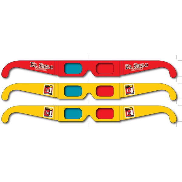 Custom Imprint Anaglyph 3D Glasses-Red/Cyan... from ASI 80485 Rainbow Symphony Inc / Rainbow Symphony