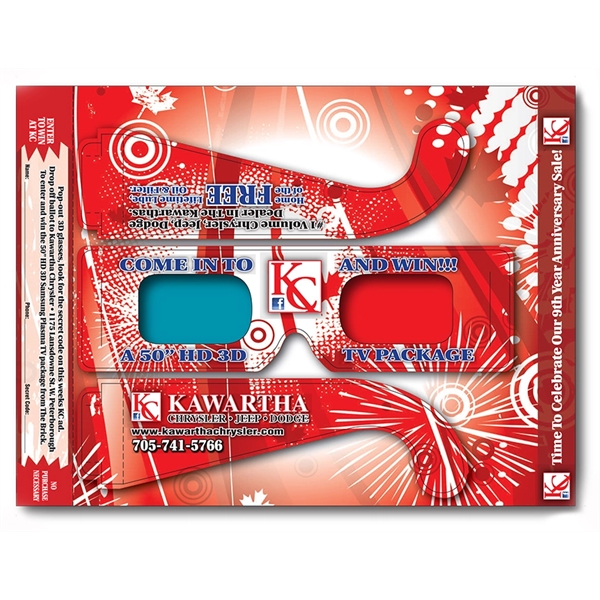 Custom Anaglyph 3D Bind-Ins Imprinted... from ASI 80485 Rainbow Symphony Inc / Rainbow Symphony