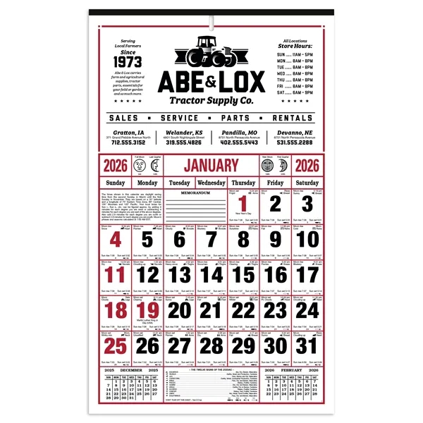 8-Sheet Almanac Calendar... from ASI 40480 Koozie Group